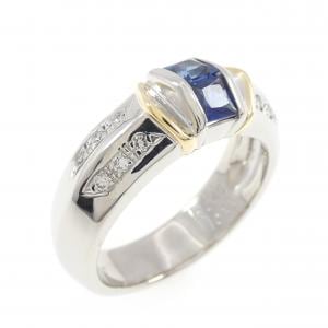PT900/K18YG サファイヤ リング 0.46CT