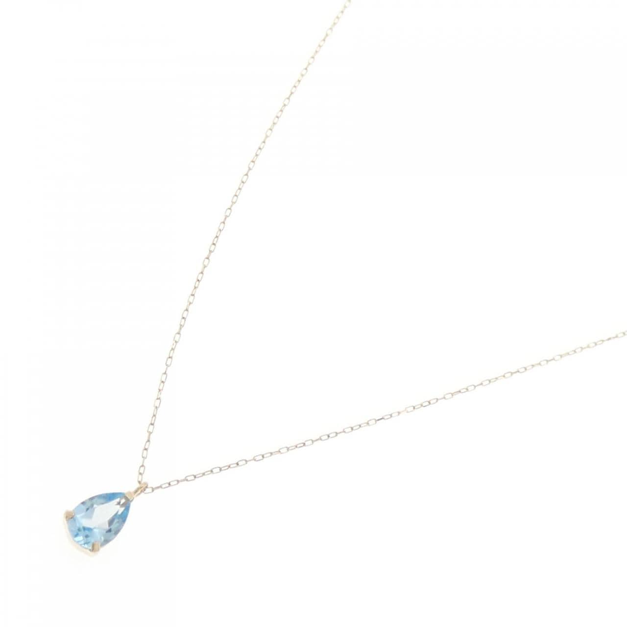K10YG blue Topaz necklace