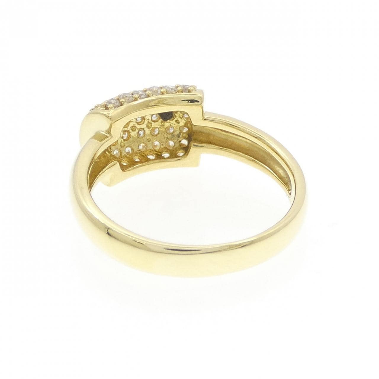 K18YG パヴェ ダイヤモンド リング 0.55CT