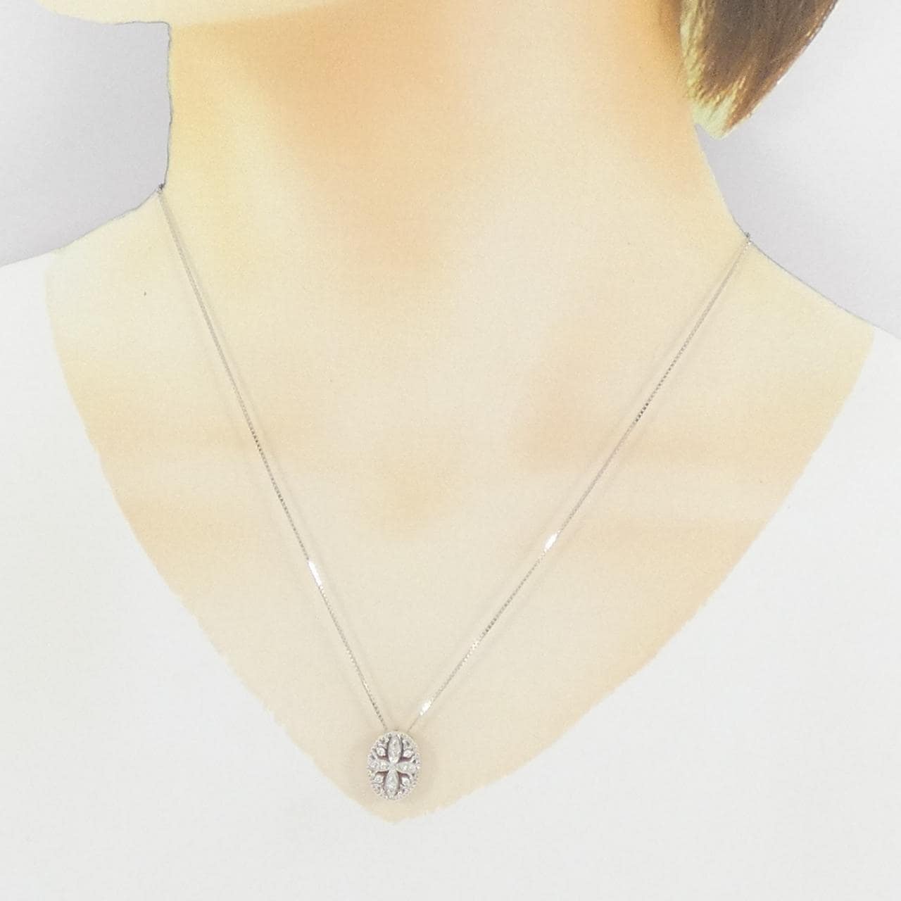 K18WG/K18YG ダイヤモンド ネックレス 0.15CT