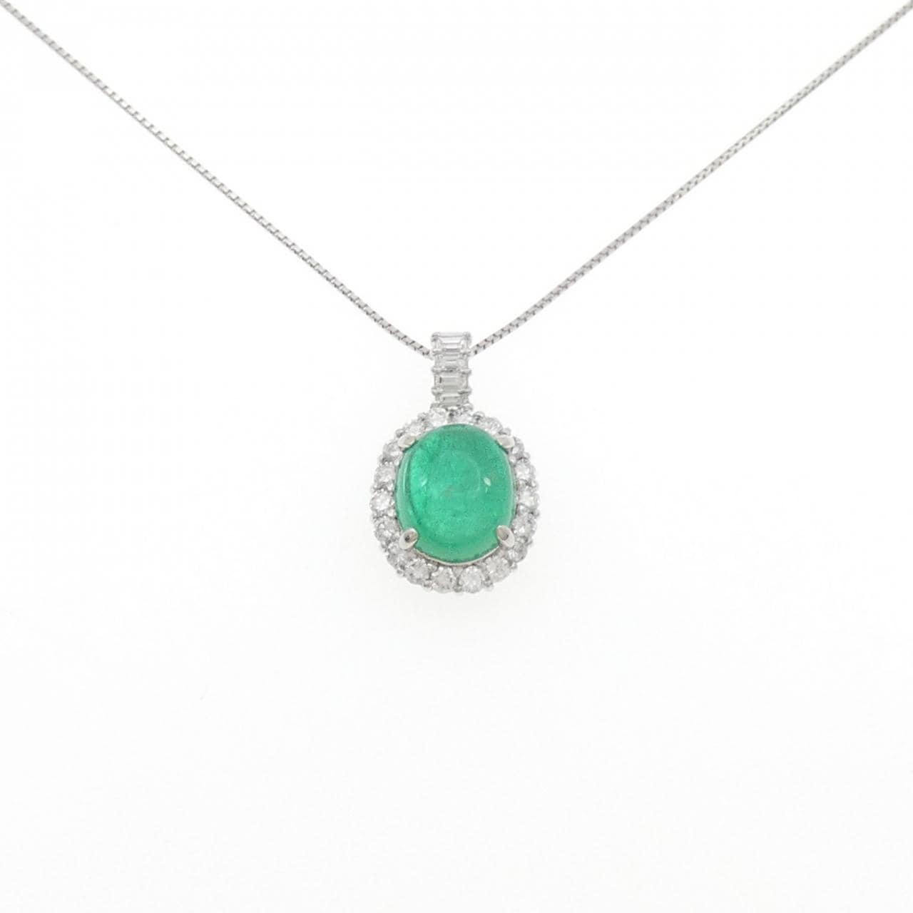 PT900/PT850 エメラルド ネックレス 4.69CT