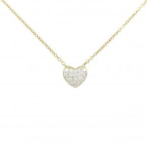 K18YG/K18WG ハート ダイヤモンド ネックレス 0.20CT
