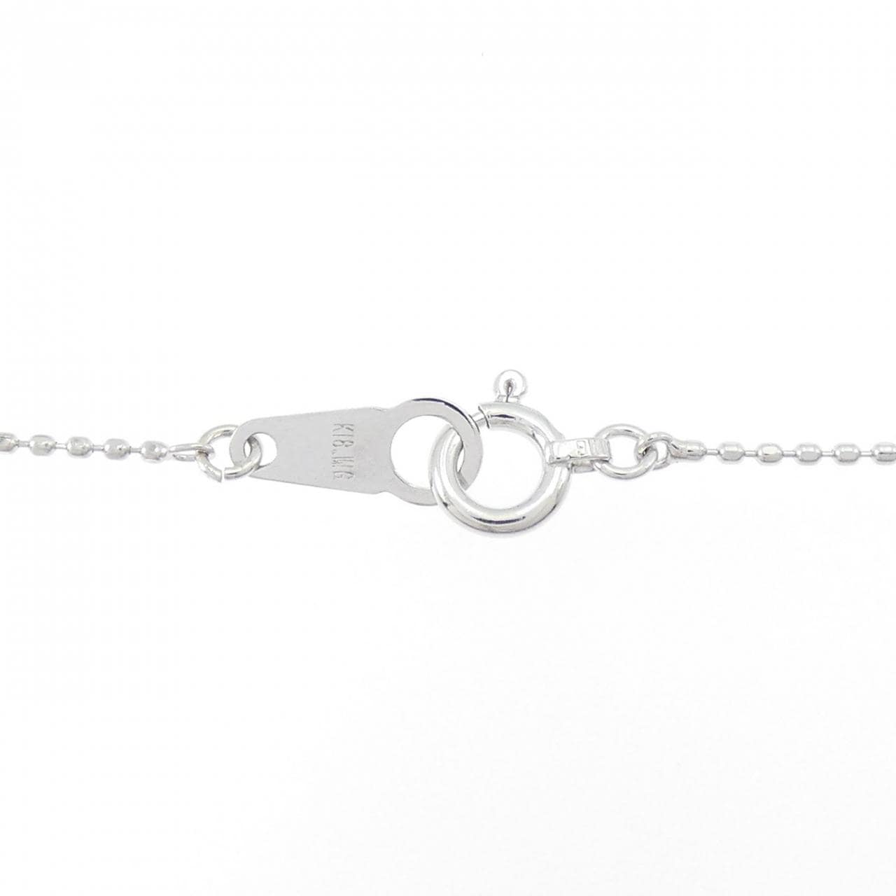 K18WG クロス ダイヤモンド ネックレス 0.05CT