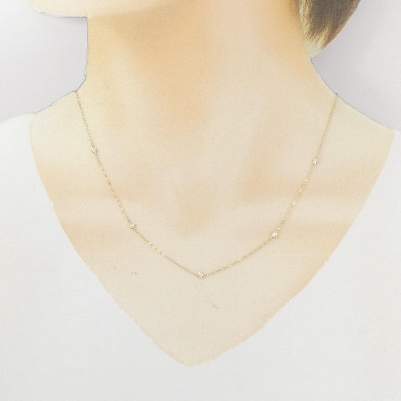 K18YG ダイヤモンド ネックレス 0.09CT