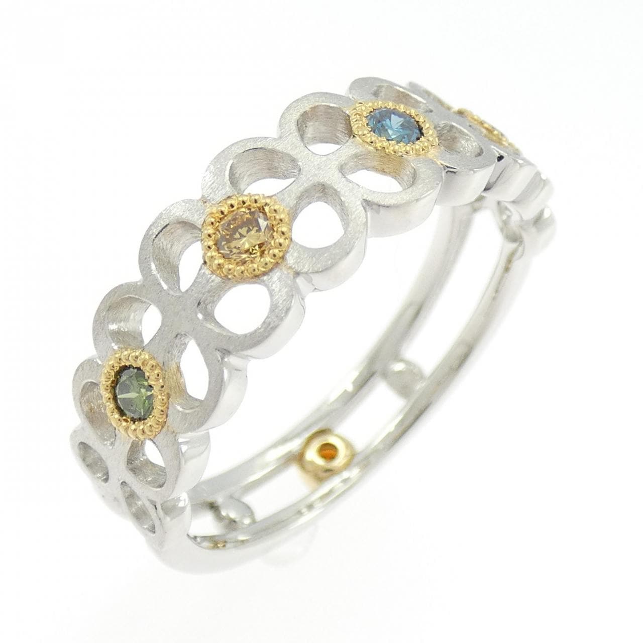 PT900/K18YG Diamond Ring 0.19CT