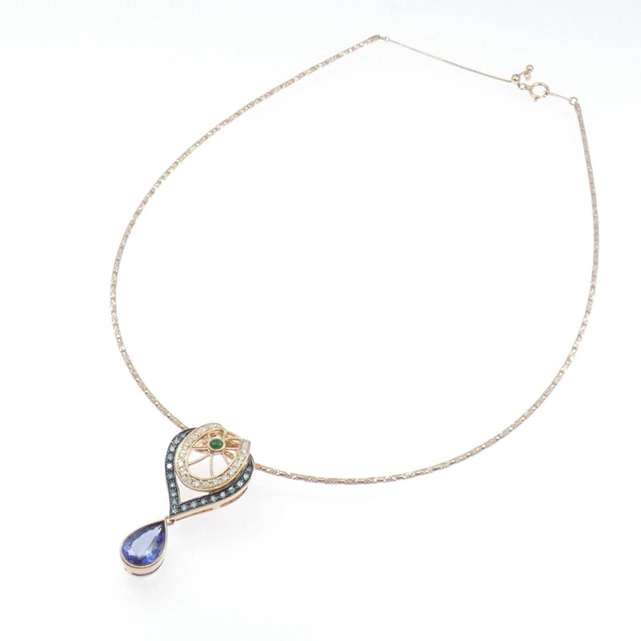 K18PG/K18BG タンザナイト ネックレス 3.47CT