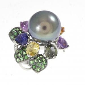 K18WG/K18BG カラーストーン リング