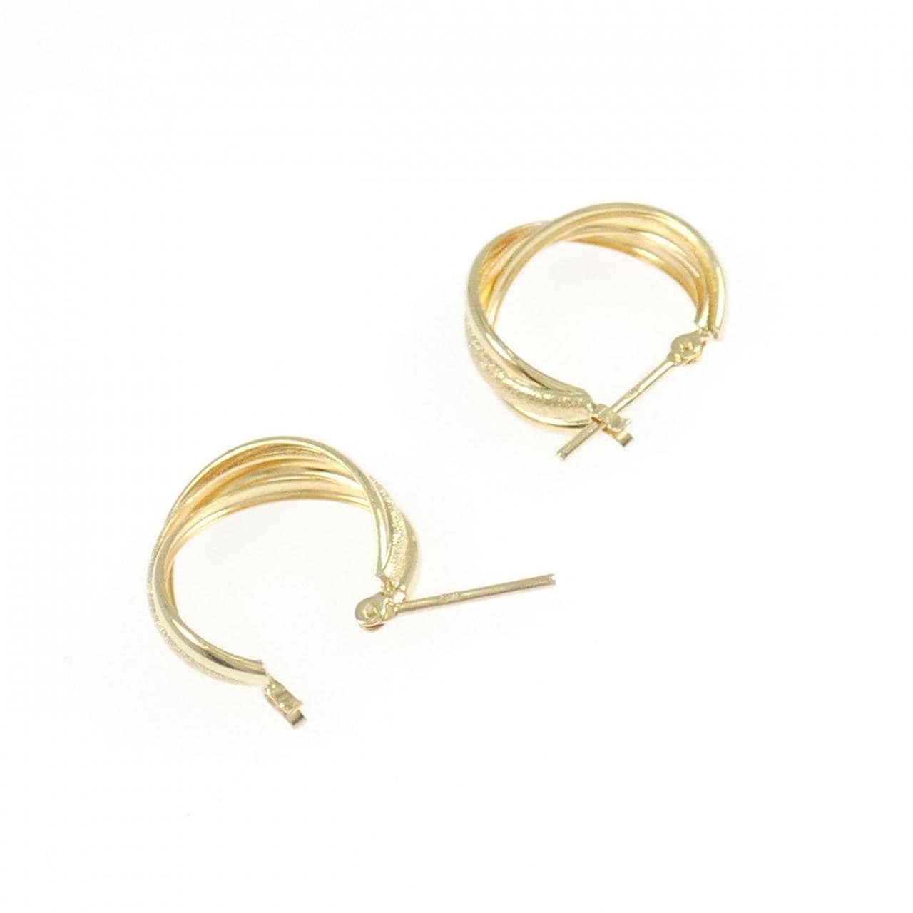 K18YG フープ ピアス