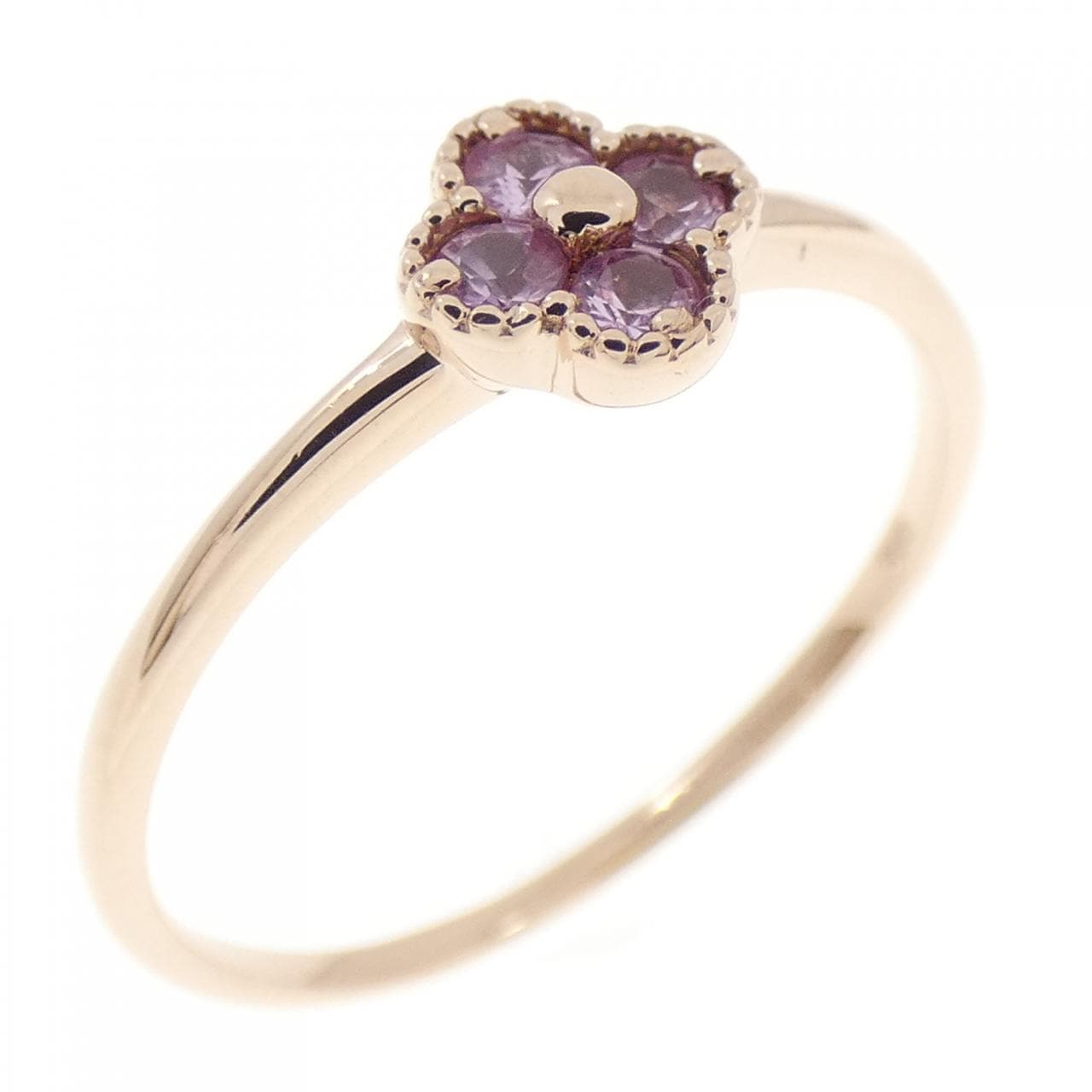 K10PG花蓝宝石戒指