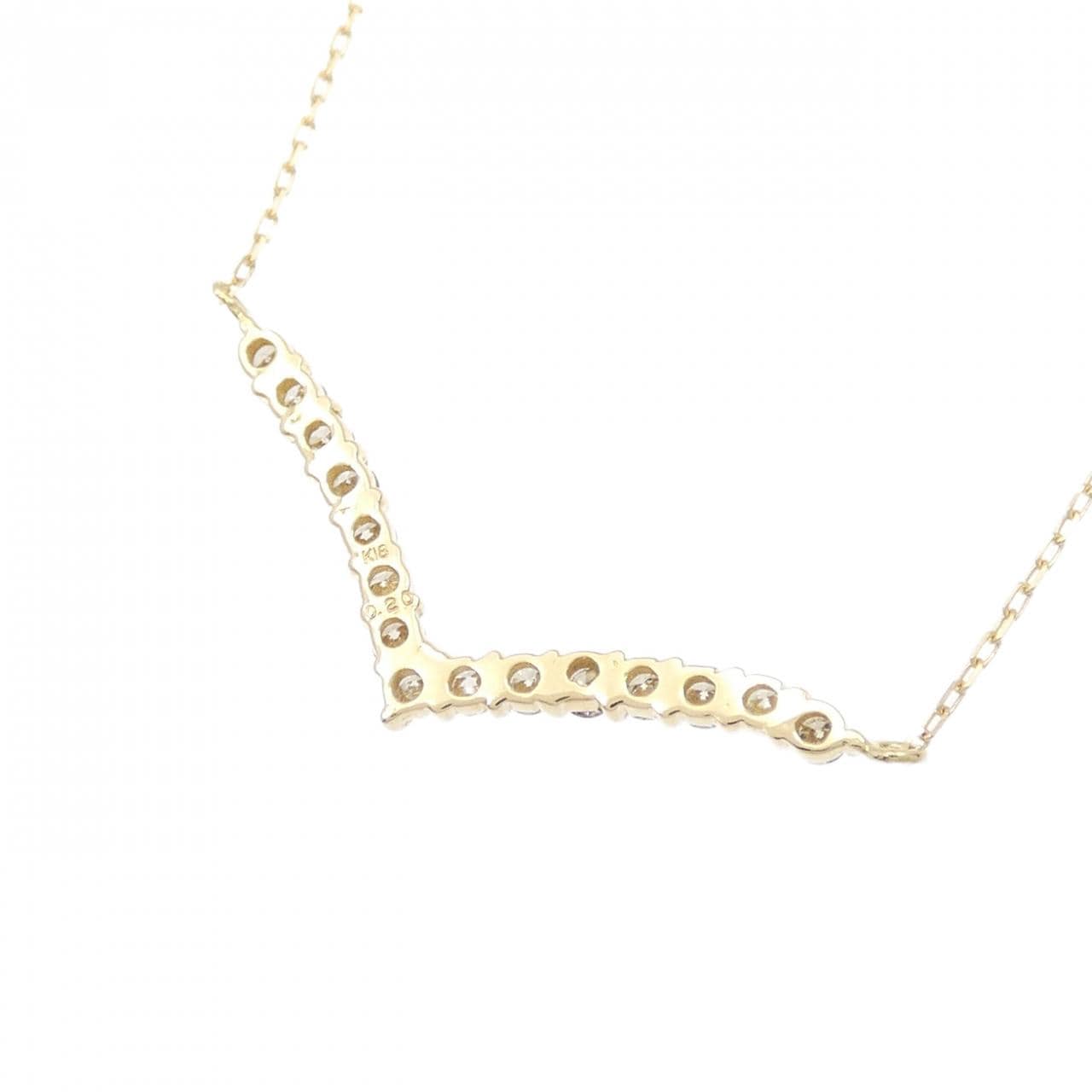 [BRAND NEW] K18YG Diamond necklace 0.20CT