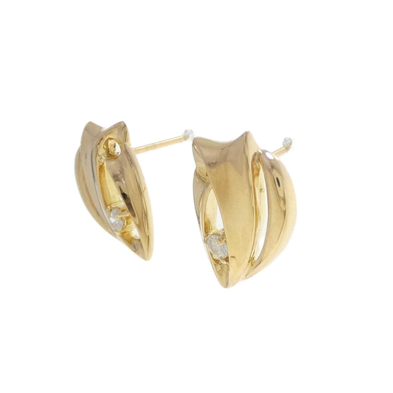 K18YG ダイヤモンド ピアス 0.10CT