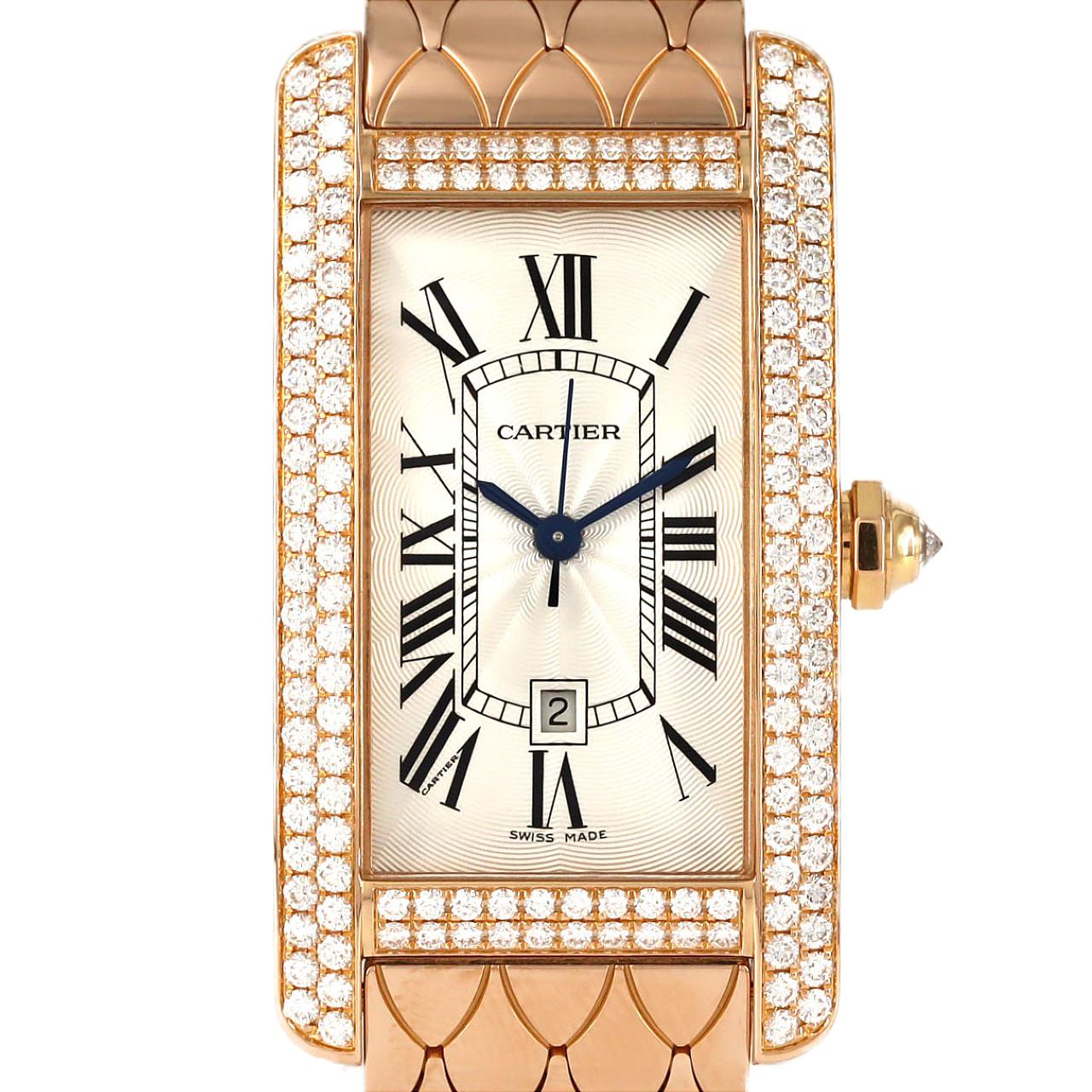 カルティエ タンクアメリカンMM PG/2D WB710010 PG･RG 自動巻