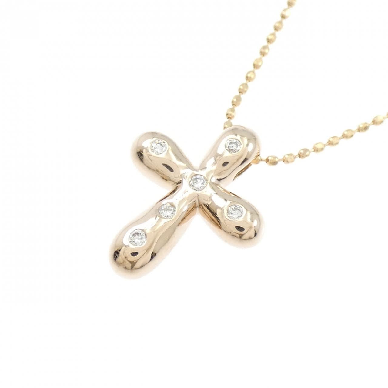 セイレーン　アズーロ クロス ダイヤモンド ネックレス 0.06CT