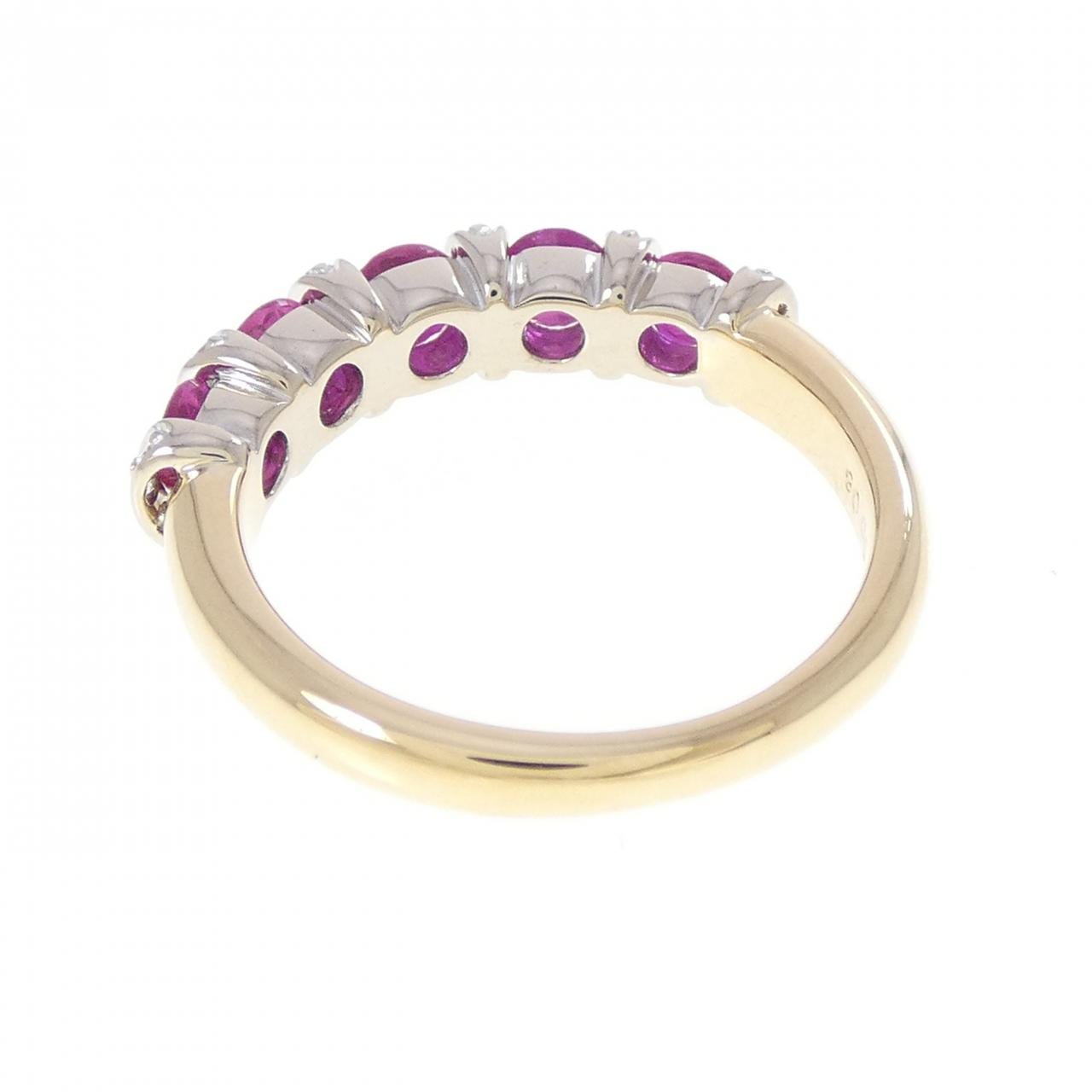 K18WG/K18YG ルビー リング 1.11CT