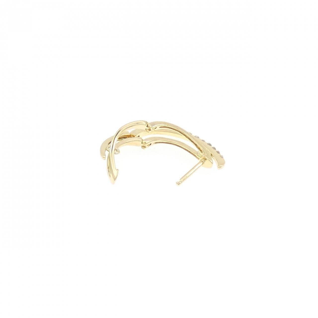 K18YG ダイヤモンド ピアス 0.10CT 片耳