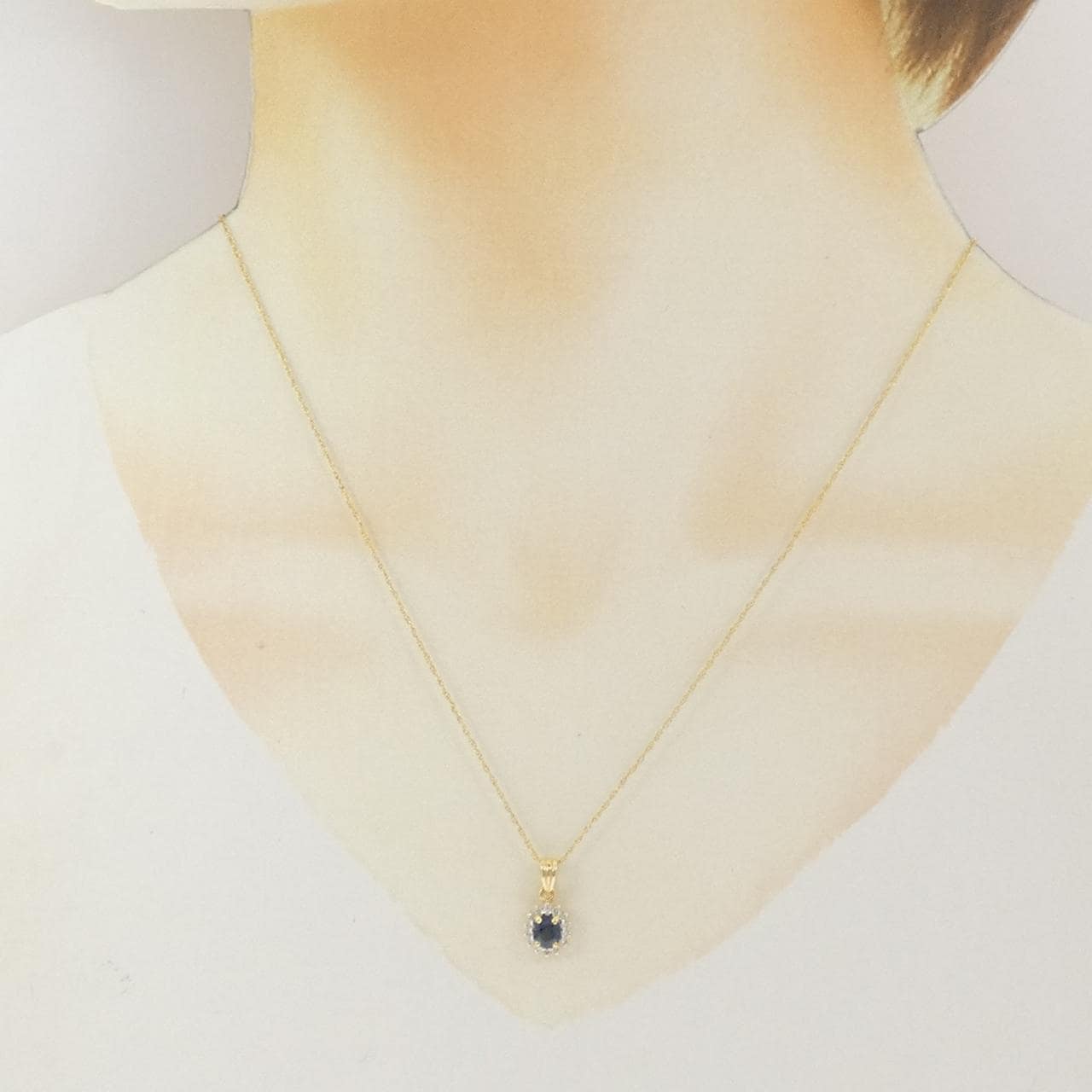 750YG/750WG サファイヤ ネックレス