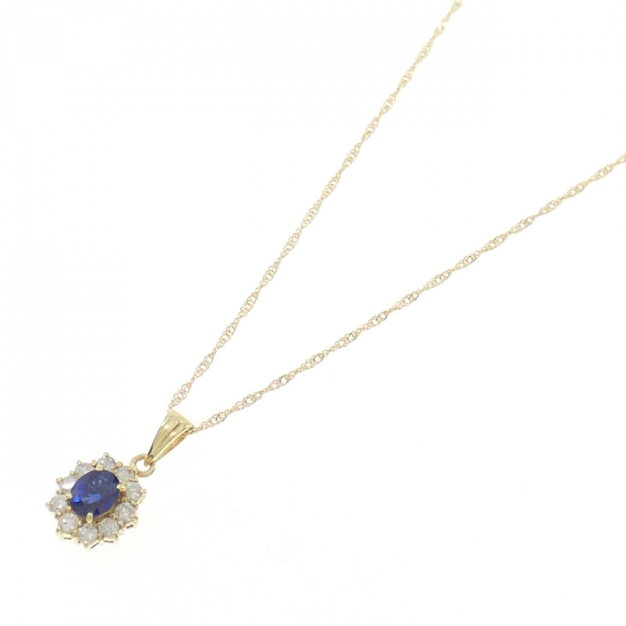 K18YG サファイヤ ネックレス 0.52CT
