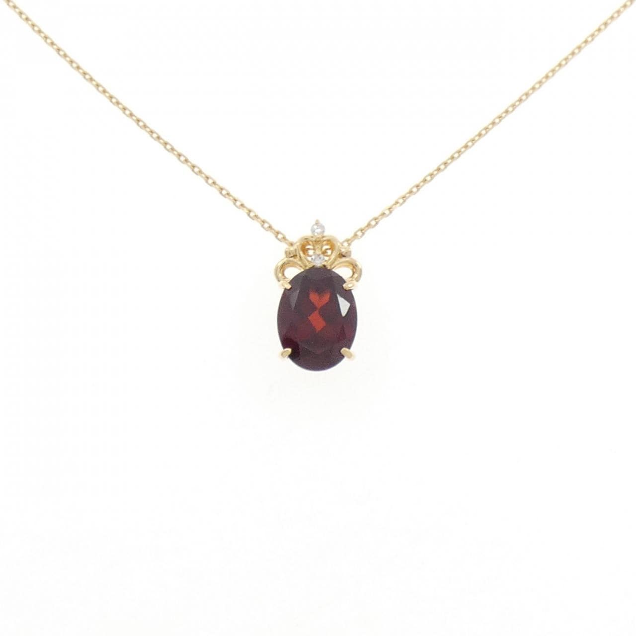 K18YG ガーネット ネックレス