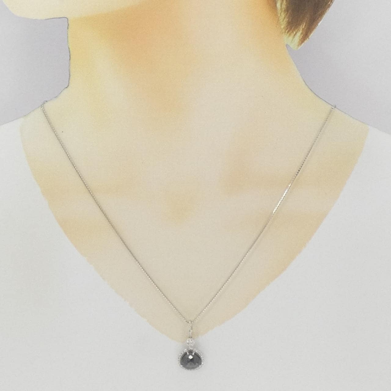 K18WG ダイヤモンド ネックレス 3.080CT