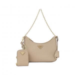 く*げ様 値下げ　PRADA ショルダーバッグ 1BH158 ベージュ プラダ サフィアーノ レザー チェーンショルダーバッグ ピンク