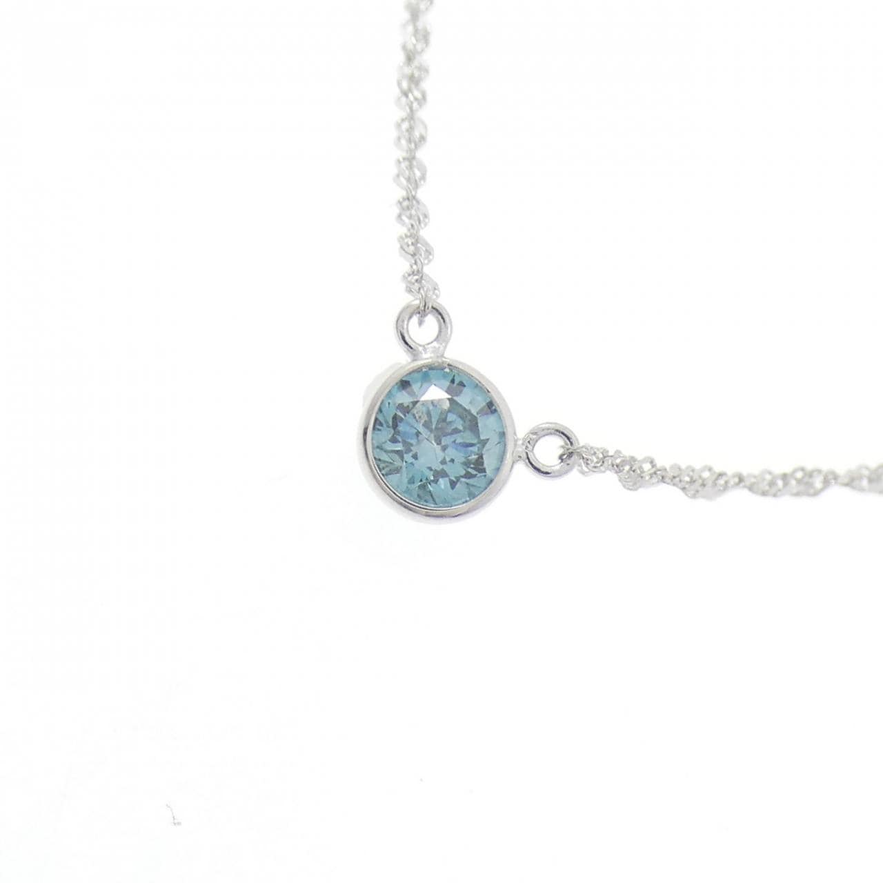 K18WG ダイヤモンド ネックレス 0.18CT