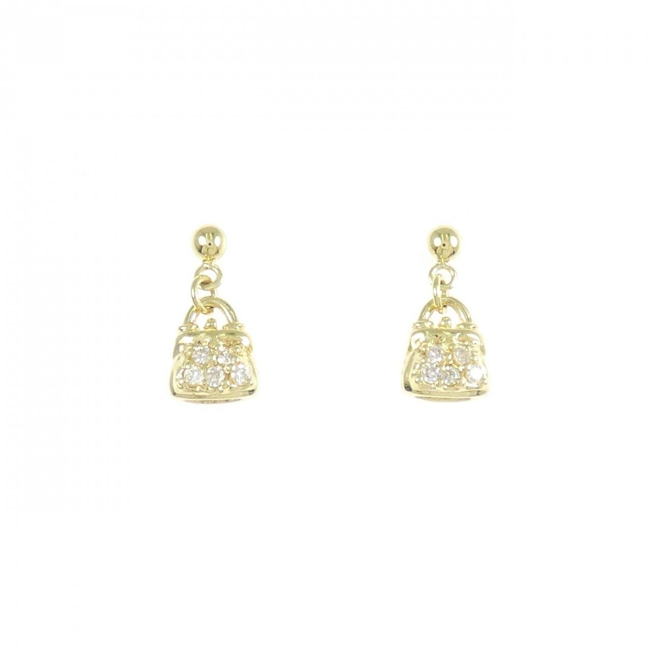 K18YG ダイヤモンド ピアス 0.10CT