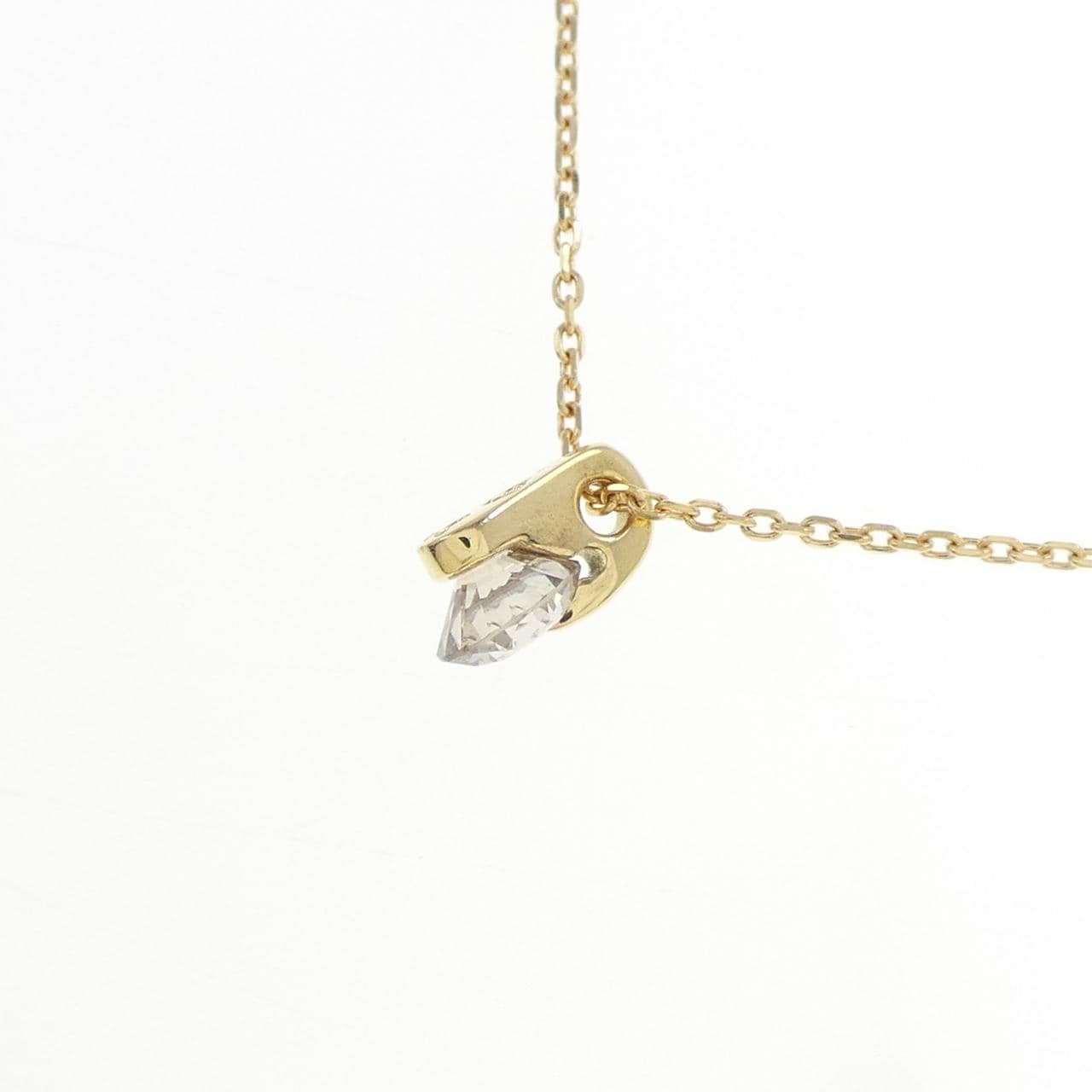 K18YG ソリティア ダイヤモンド ネックレス 0.30CT