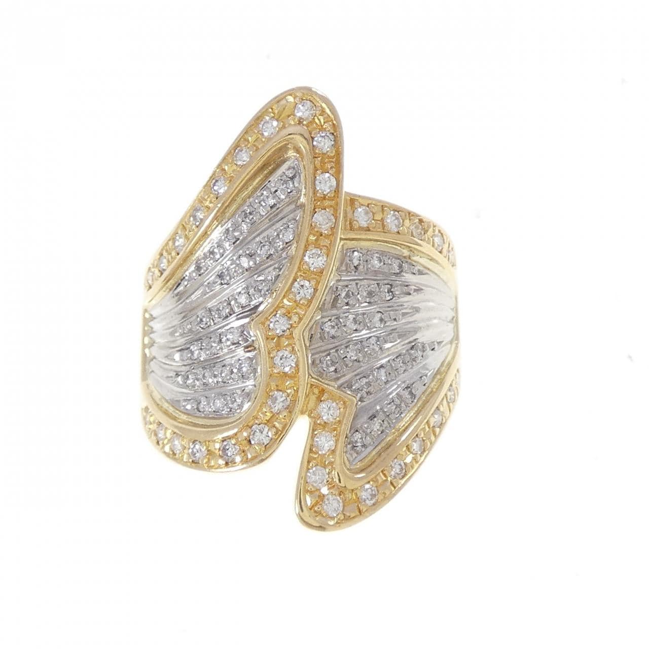 K18YG/PT900 ダイヤモンド リング 0.71CT