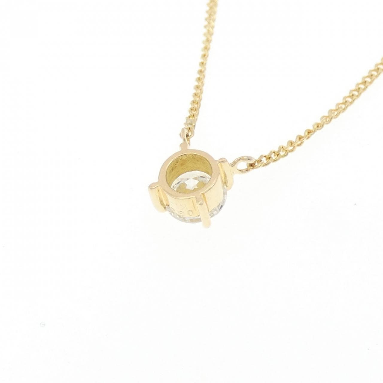 K18YG ソリティア ダイヤモンド ネックレス 0.33CT