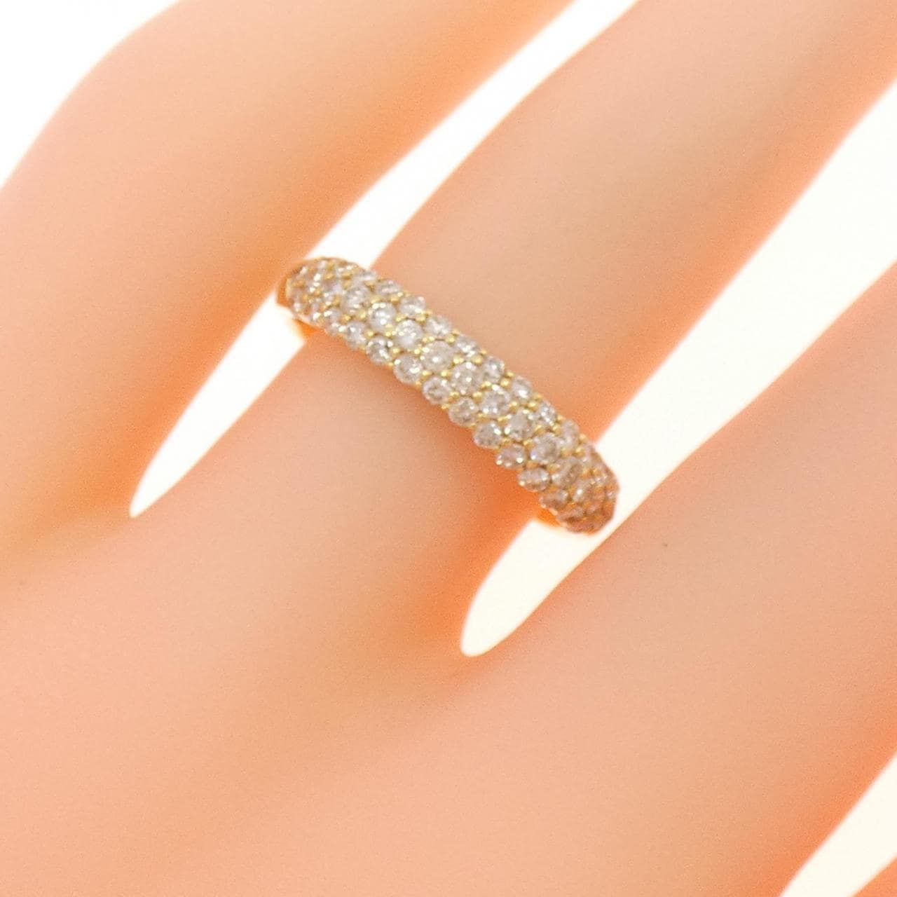 K18YG pave Diamond ring 0.50CT