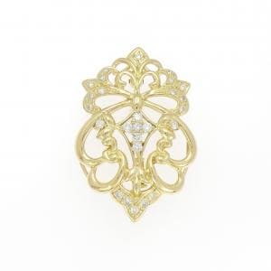 K18YG ダイヤモンド ブローチ 0.51CT