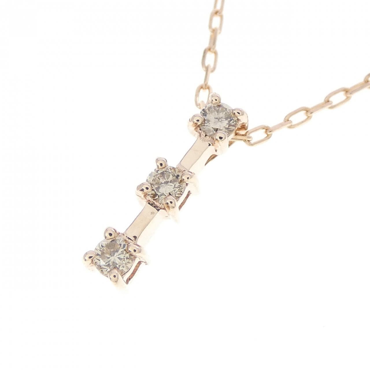 K10PG ダイヤモンド ネックレス 0.10CT