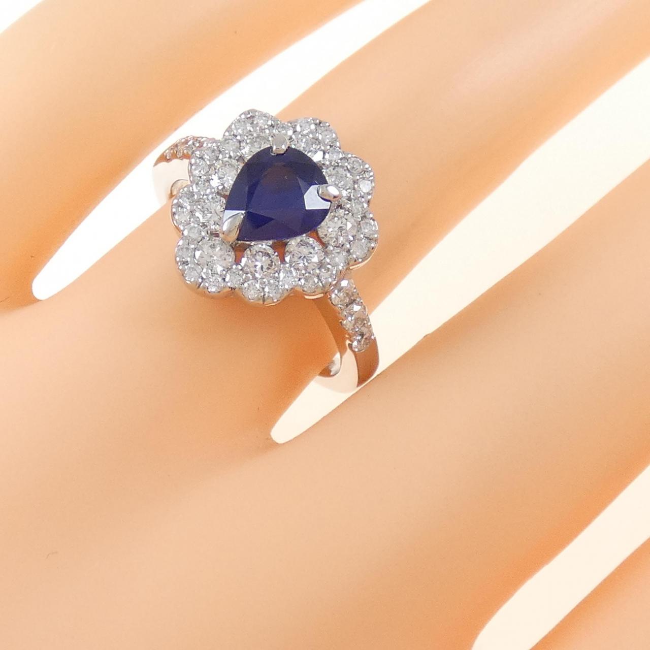 【新品】PT サファイヤ リング 1.190CT