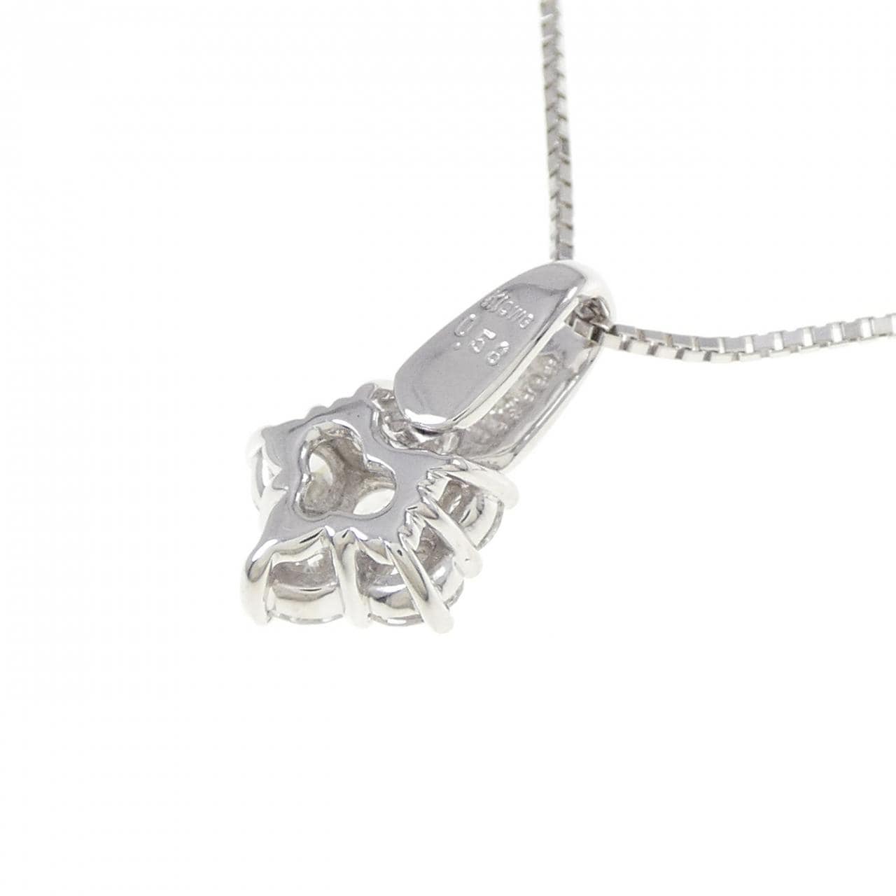 K18WG ダイヤモンド ネックレス 0.58CT