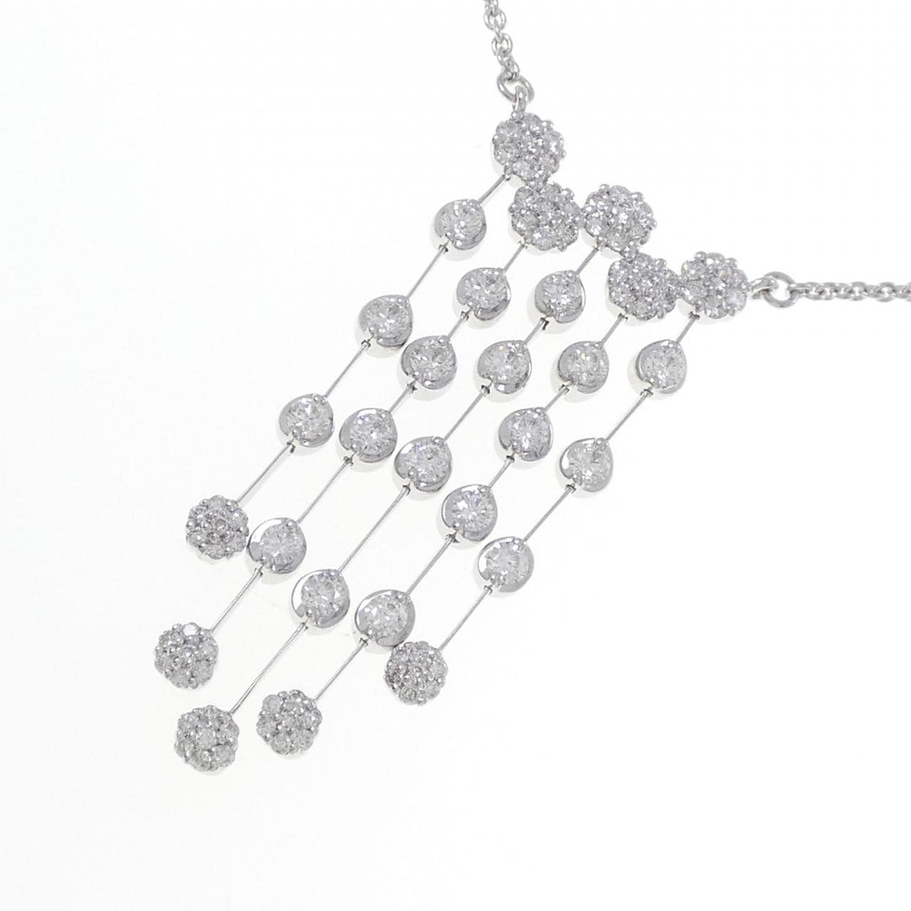 K18WG ダイヤモンド ネックレス 1.64CT