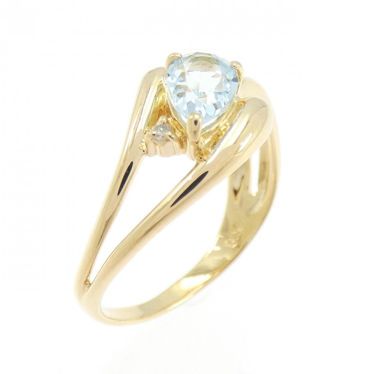 K18YG ブルートパーズ リング