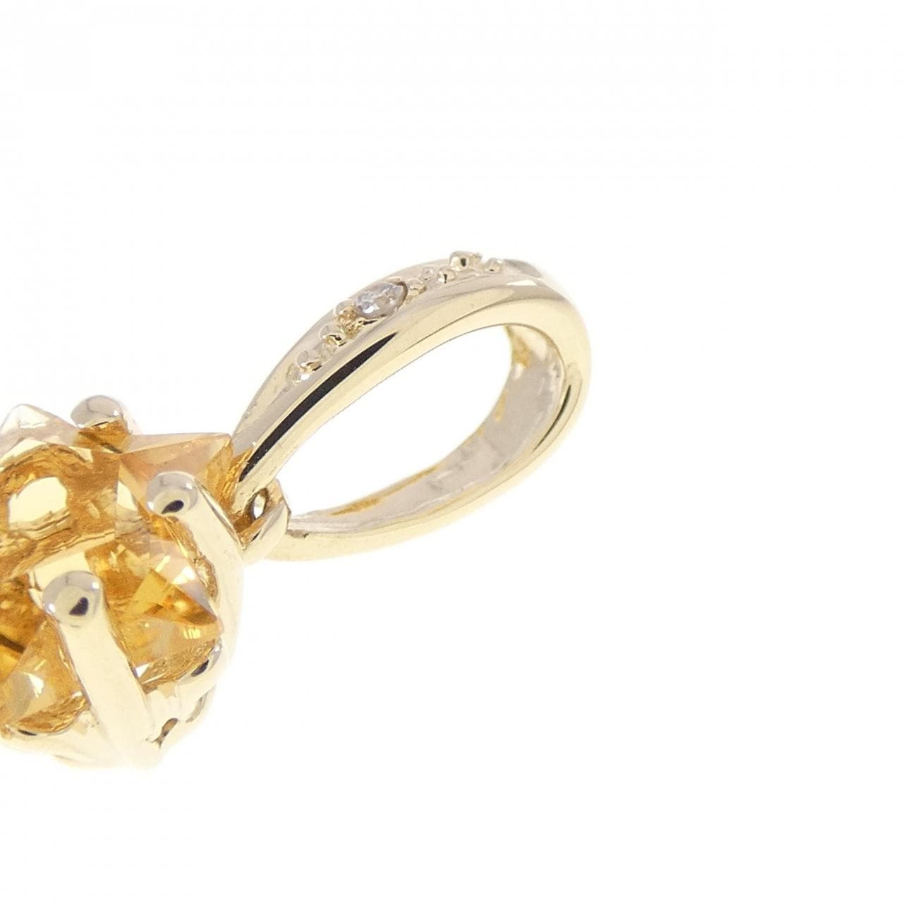 14KYG スター シトリン ペンダント