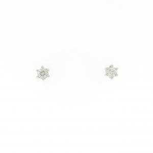 PT900 ソリティア ダイヤモンド ピアス 0.10CT