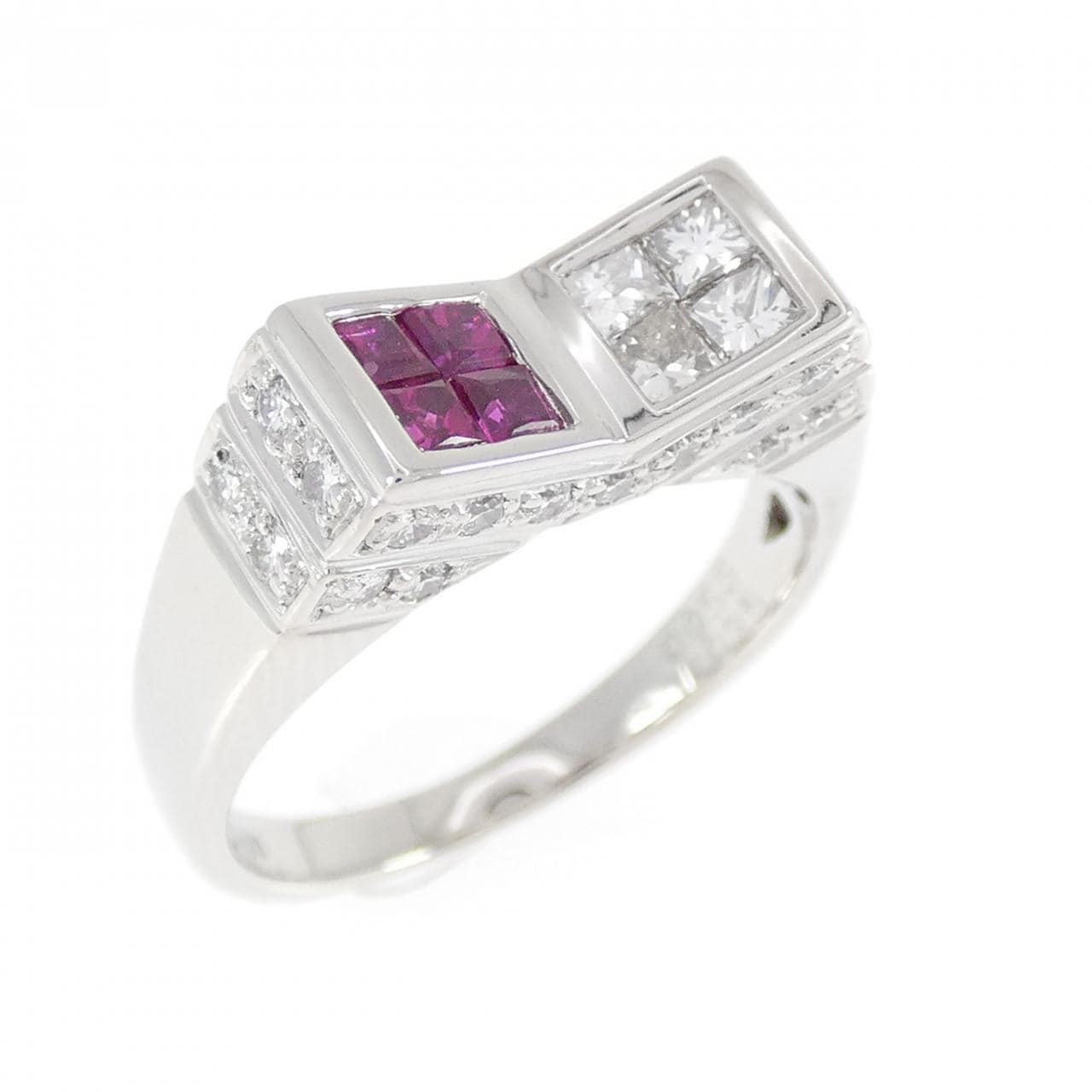 PT900 ルビー リング 0.35CT