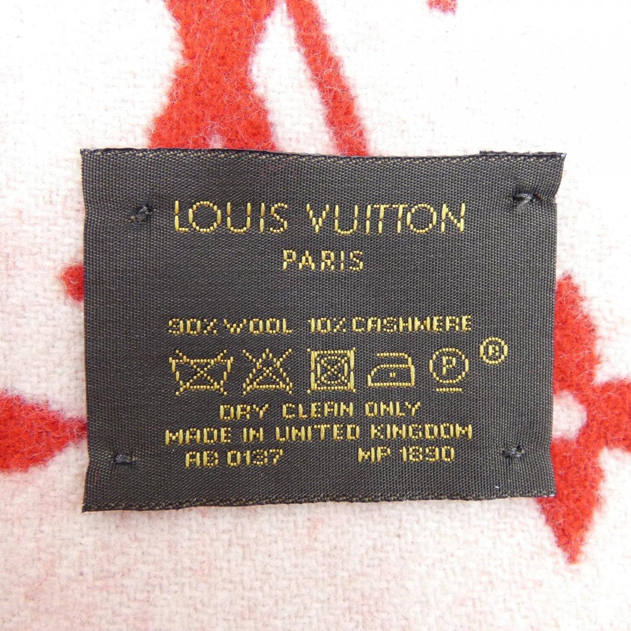 ルイヴィトン LOUIS VUITTON モノグラム マフラー MP1890 SUPREME MUFFLER