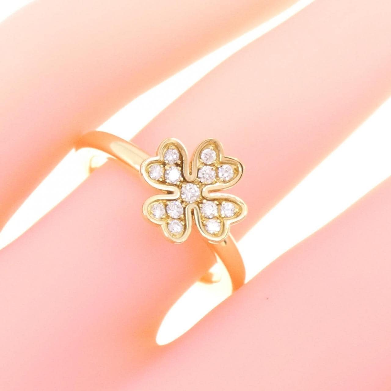 MIKIMOTO flower Diamond ring 0.12CT