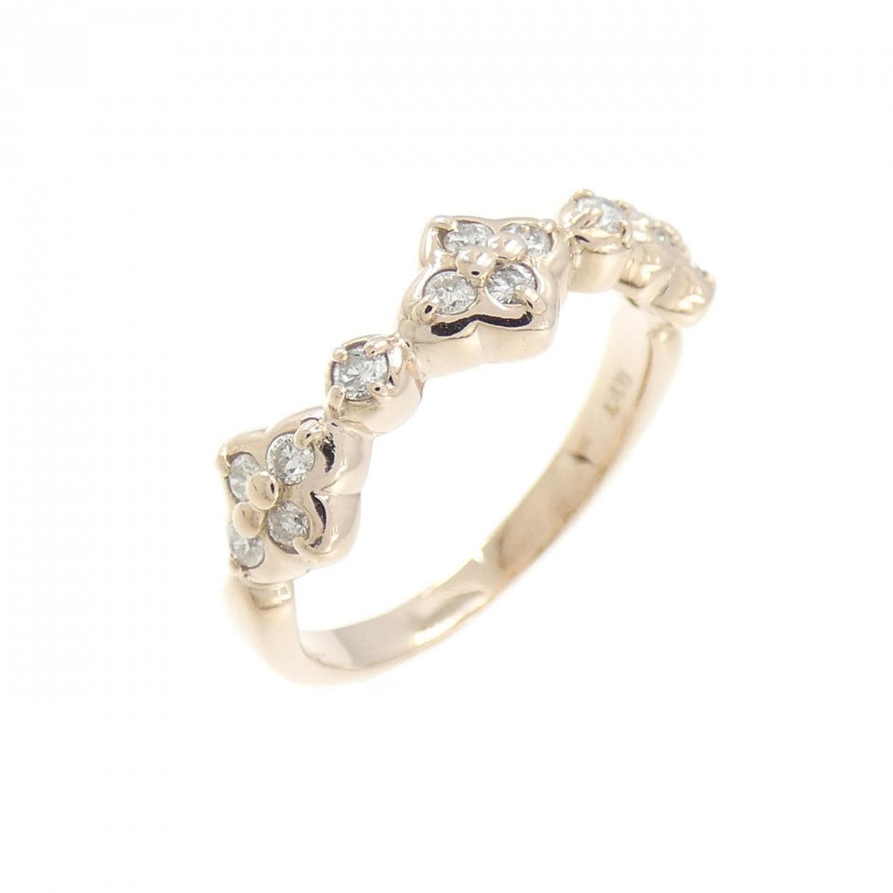 K18PG ダイヤモンド ピンキーリング 0.17CT