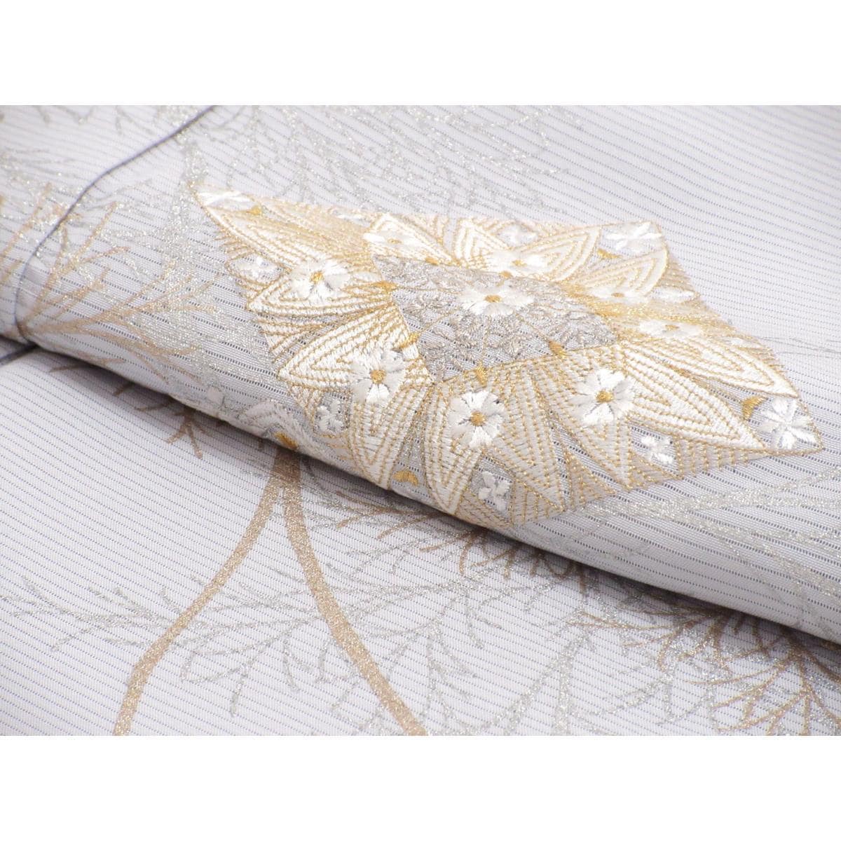 【未使用品】単衣　駒絽訪問着　金彩友禅刺繍入り