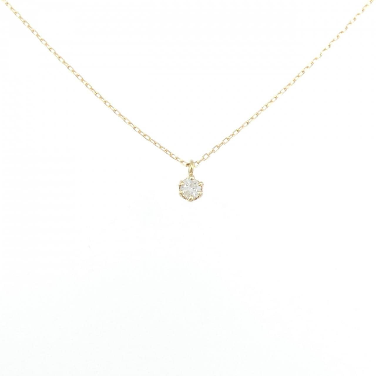 K18YG ソリティア ダイヤモンド ネックレス 0.05CT