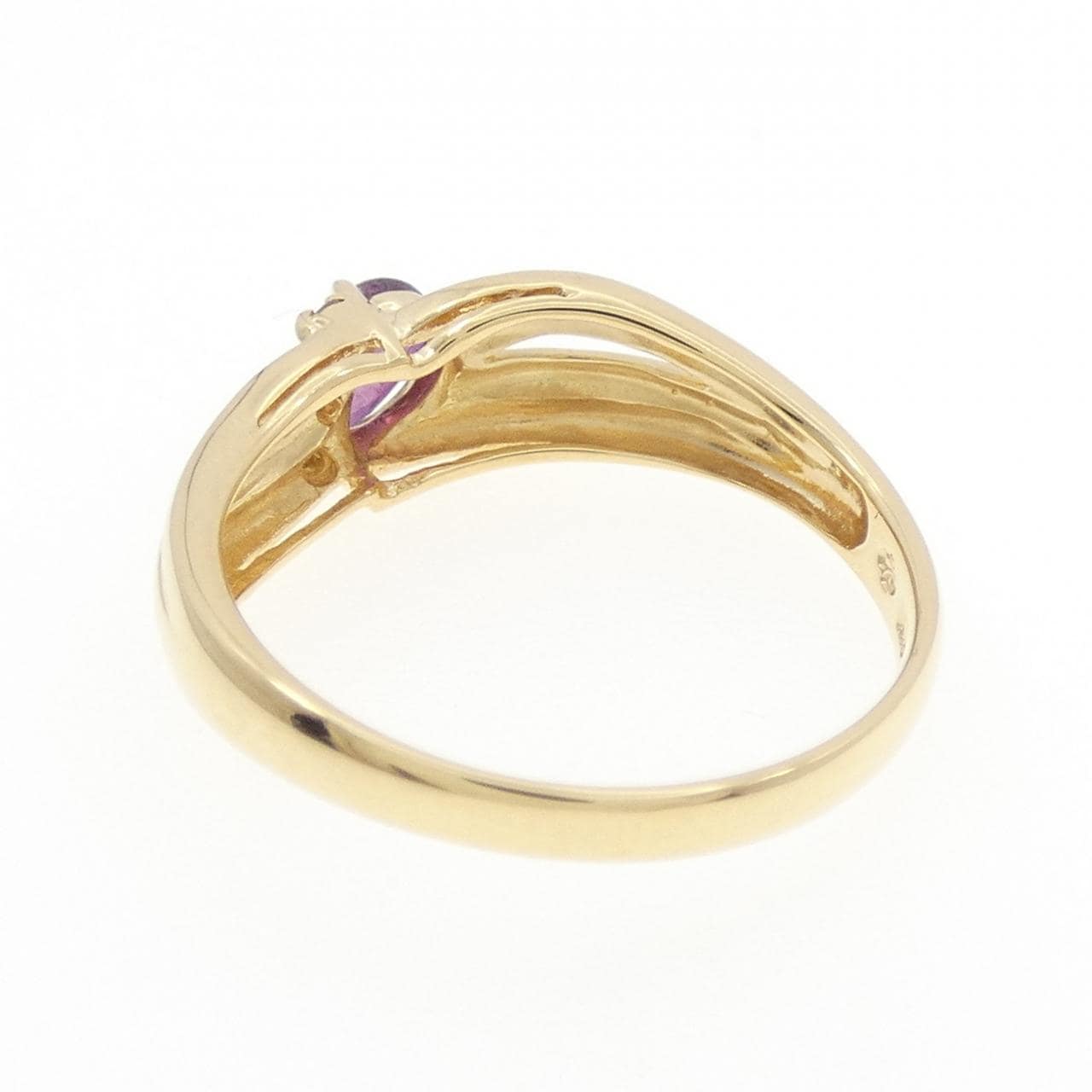 K18YG ルビー リング 0.27CT