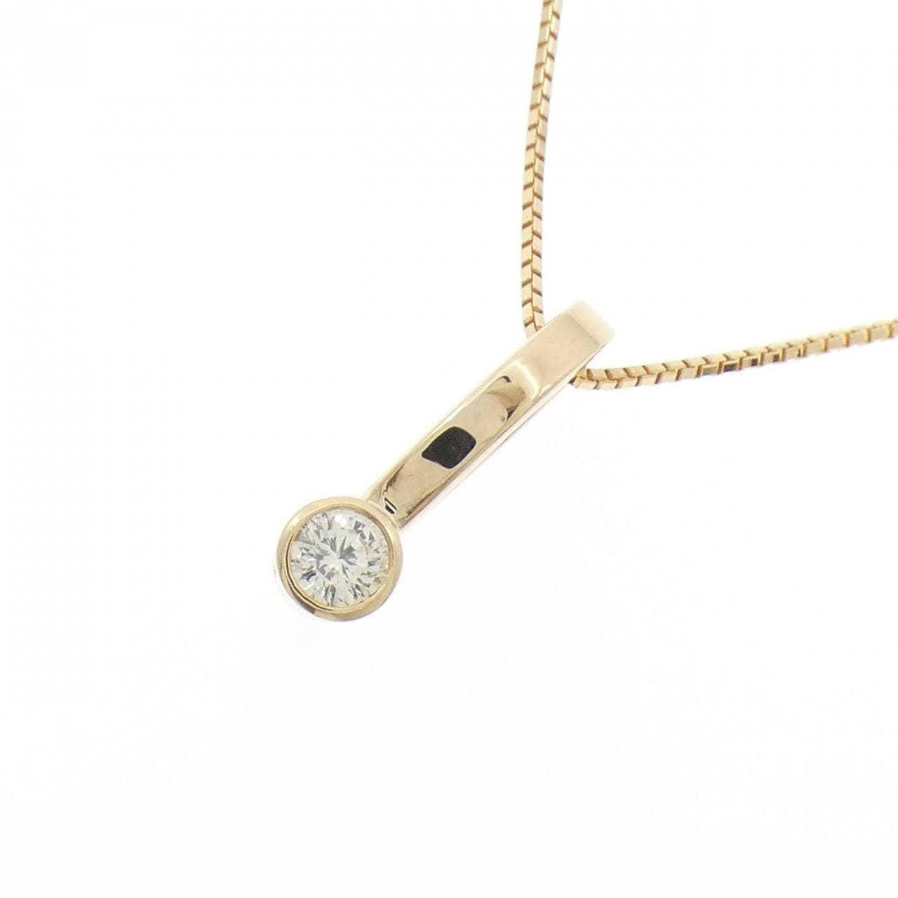 750YG/K18YG ダイヤモンド ネックレス 0.186CT
