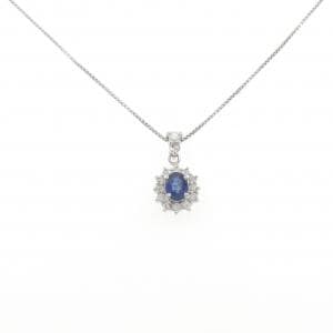 PT900 サファイヤ ネックレス 0.68CT