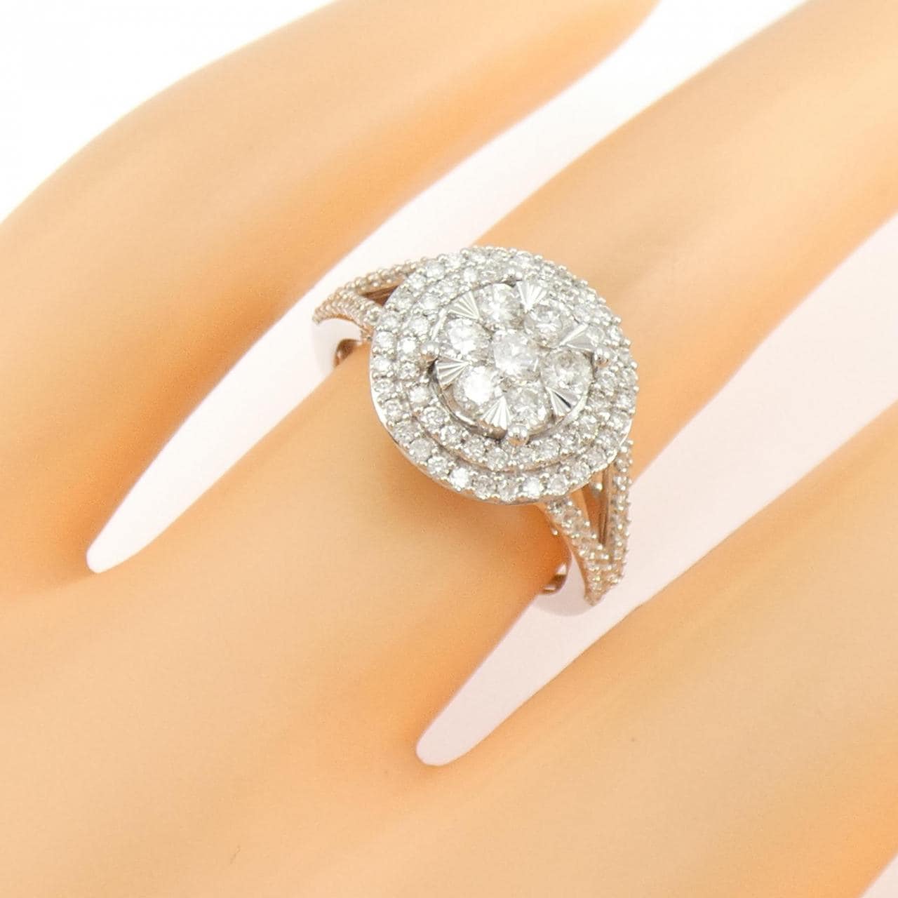 K18WG ダイヤモンド リング 0.70CT