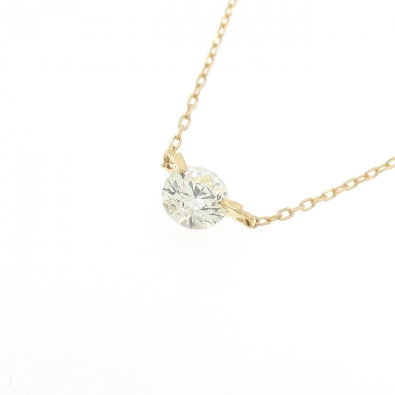 18K Yellow Gold Diamond Necklace 0.205CT