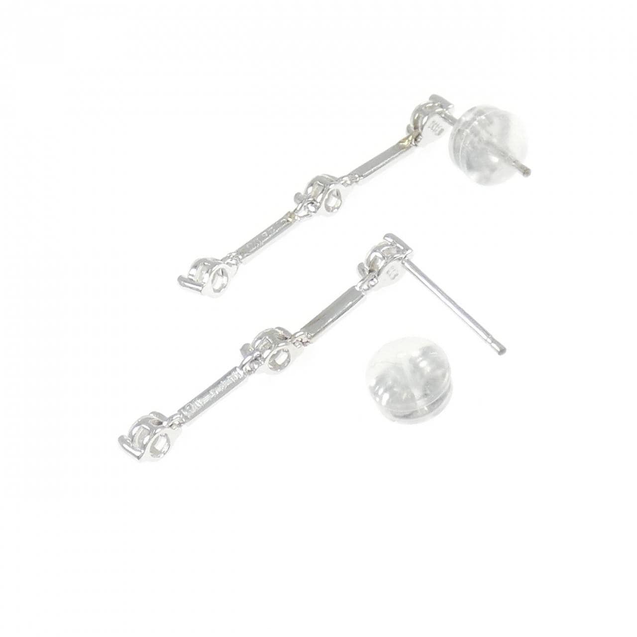 K18WG ダイヤモンド ピアス 0.50CT